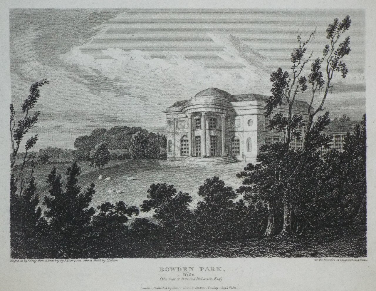 Print - Bowden Park, Wilts. (The Seat of Barnard Dickenson Esqr.) - Greig